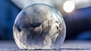 Frozen Bubbles  Gefrorene Seifenblasen  Timelapse 4x  Zeitraffer 4x [upl. by Einohtna]