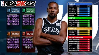 NEW GLITCHED 610 KEVIN DURANT BUILD in NBA 2K22 [upl. by Brookhouse]