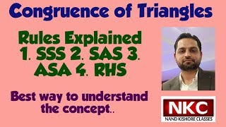 Congruence of Triangles  SSS SAS ASA RHS Rules [upl. by Anaihs]