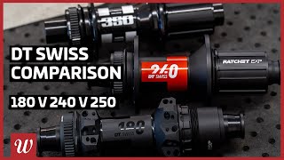 DTSwiss 180 v 240 v 350 Hub Comparison [upl. by Corbet729]