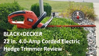 BLACK and DECKER 22 in Hedge Trimmer review [upl. by Leverett623]