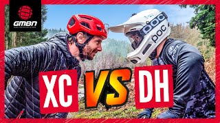 Cross Country Vs Downhill  HeadToHead MTB Challenges [upl. by Atalaya230]