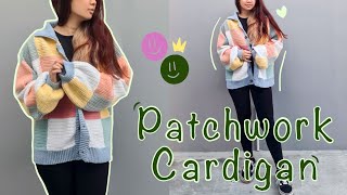 Crocheting Patchwork Cardigan  Beginner Crocheter  Harry Styles Cardigan Inspired [upl. by Shena]