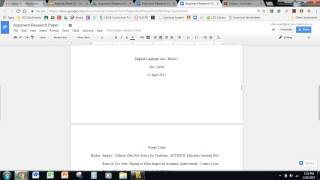 Formatting Cover Page and Body in Google Docs [upl. by Yelrak]