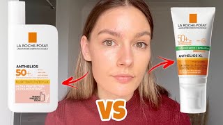 La RochePosay Anthelios AntiShine Tinted SPF VS Ultralight Invisible Fluid Which One Is Better [upl. by Suriaj]