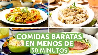 Comidas baratas en menos de 30 minutos  Kiwilimón [upl. by Lupien]