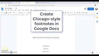 Create Chicagostyle footnotes in Google Docs [upl. by Immat]