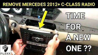 MERCEDES HOW TO REMOVE 2012 CCLASS W204 STEREO RADIO [upl. by Amoreta]