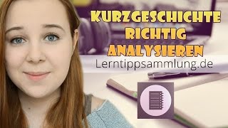 Eine Kurzgeschichte analysieren  Lerntippsammlungde [upl. by Columbus]