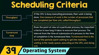 Scheduling Criteria [upl. by Hasila711]