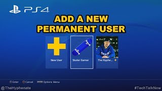 How To Add New PSN User Accounts on PS4  Playstation Tutorial for Additional Master Profile [upl. by Pinckney475]