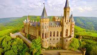 Hohenzollern Castle Aerials  Germany 🇩🇪 4K UHD [upl. by Angelica]