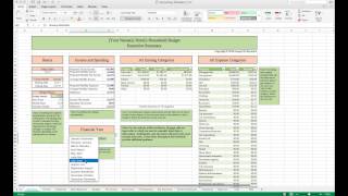 Household Budget Template and Tutorial Excel [upl. by Hendrick]