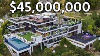 Inside a 45000000 Los Angeles Modern MEGA MANSION [upl. by Kramlich]