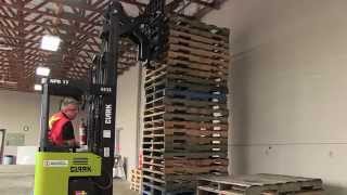 Moving a Load  Narrow Aisle Reach Forklift [upl. by Godspeed]