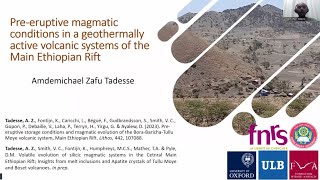 772 Amdemichael Zafu Tadesse  Preeruptive magmatic conditions of the Main Ethiopian Rift [upl. by Enelyad]