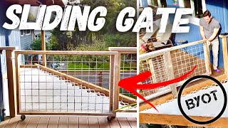 DIY SLIDING GATE [upl. by Kcirdahc]