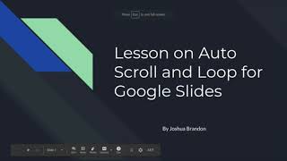 How to Scroll Automatically in Google Slides [upl. by Terbecki]