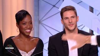 Gabriella Papadakis Guillaume Cizeron Vanessa James and Morgan Ciprès on Quotidien 20180327 [upl. by Asikal]