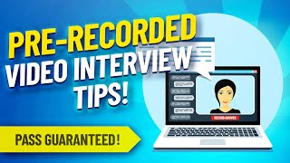 PRERECORDED VIDEO INTERVIEW TIPS Questions amp BRILLIANT ANSWERS [upl. by Willcox]