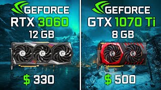 NVIDIA RTX 3060 vs GTX 1070 Ti  Test in 6 Games [upl. by Camey]