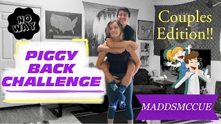 COUPLES PIGGY BACK CHALLENGE plus stunting to reach firealarm [upl. by Enilada698]