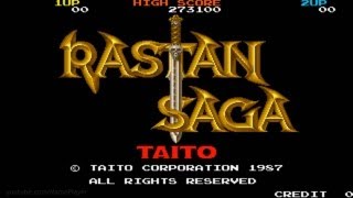 Rastan Saga 1987 Taito Mame Retro Arcade Games [upl. by Milan]