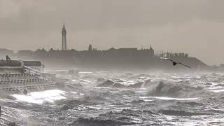 Blackpool amp Cleveleys HIGH TIDE [upl. by Aetnahs]