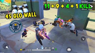 Ajjubhai 45 Glo Wall World Record Duo Challenge Gameplay  Garena Free Fire [upl. by Pohsib]