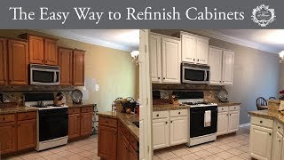 The Easy Way to Refinish Kitchen Cabinets [upl. by Korten272]