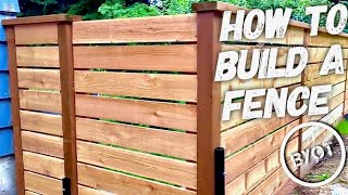 How To Build A Fence  DIY PRIVACY FENCE [upl. by Charmane]