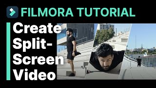 Create Split Screen Video Filmora Tutorial [upl. by Enelyt]