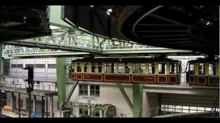 Aerial railroad  Schwebebahn Wuppertal Germany [upl. by Vivianne]