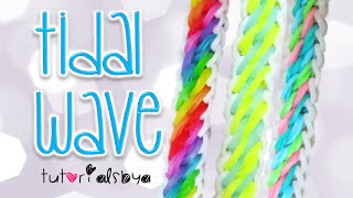 NEW Tidal Wave Rainbow Loom Bracelet Tutorial  How To [upl. by Imekawulo]