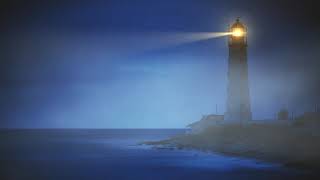 Lighthouse at Night  Rain and Ocean Sounds [upl. by Nnylylloh25]