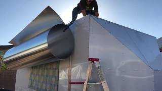 ENCLOSED TRAILER REBUILD NEW SIDING ONE PIECE ROOF INSULATED INTERIOR AND ADDED JACKS AT THE BACK [upl. by Ulrica]