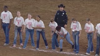 Calf scramble at RodeoHouston [upl. by Dorinda]