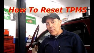 How To Reset TPMS  Tire Pressure Monitor System [upl. by Suivart]