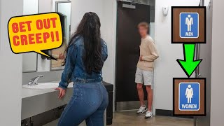 Switching Bathroom Signs Prank Part 5 [upl. by Ailsun]