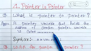 pointer to pointer in c with example  What is Pointer to Pointer  Learn Coding [upl. by Barrett899]