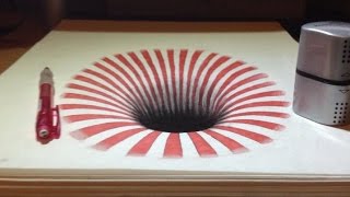 Drawing a Hole Anamorphic Illusion [upl. by Devy908]