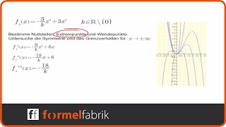 Funktionsschar Kurvendiskussion Funktion 3 Grades [upl. by Ciaphus]