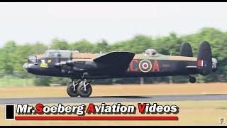 AVRO Lancaster BBMF Nice Departure at Eindhoven [upl. by Derron787]