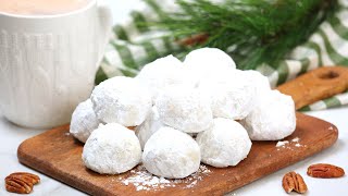 Holiday Snowball Cookies  Easy  Delicious Christmas Baking [upl. by Alvord]