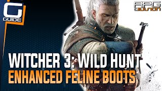 Witcher 3 The Wild Hunt  Enhanced Feline Boots Diagram Location Cat School Gear [upl. by Lertnom]