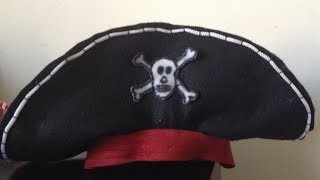 COMO HACER UN SOMBRERO DE PIRATA CASERO MUY FACIL d [upl. by Dreddy]