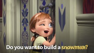 DISNEY SINGALONGS  Do You Want To Build A Snowman Frozen Lyric Video  Official Disney UK [upl. by Eniretak263]