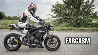 SC Project Full Titanium Exhaust Sound 2020 Street Triple 765 RS [upl. by Shulins]