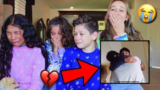 REACTING TO OUR FIRST EVER YOUTUBE VIDEO BAD IDEA 💔  Familia Diamond [upl. by Adirahs]