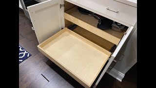 Installing Kitchen Cabinet PullOut Drawers [upl. by Kahler]